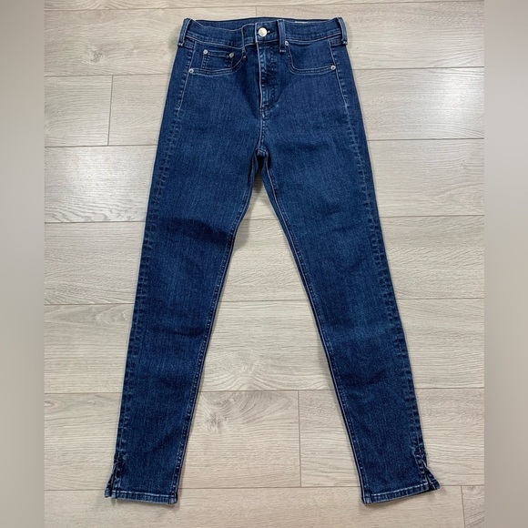 Rag & Bone 10 inch Skinny Capri Dark Paz Jeans - Picture 2 of 12